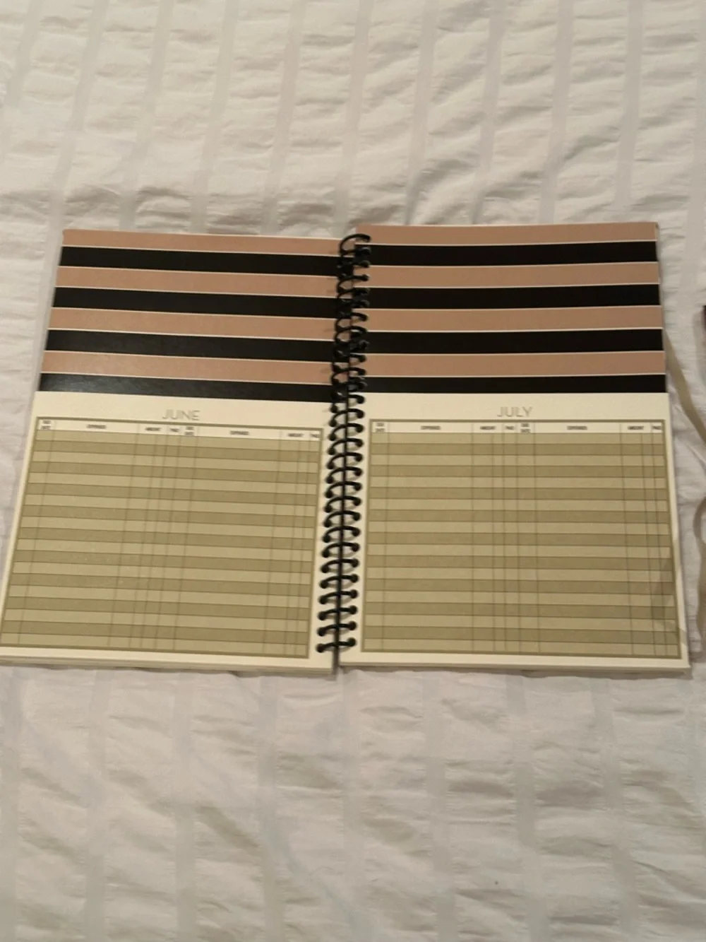 Financial Planner & Two-Year Planner Set in Black and Cream